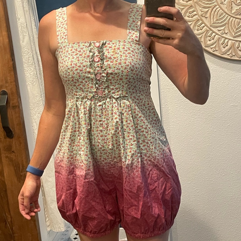 Betsey Johnson Vintage Multicolor Floral Romper